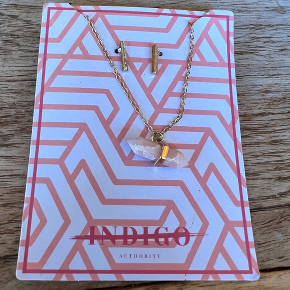 Indigo Authority Necklace and Earring Set - Picture 1 of 1